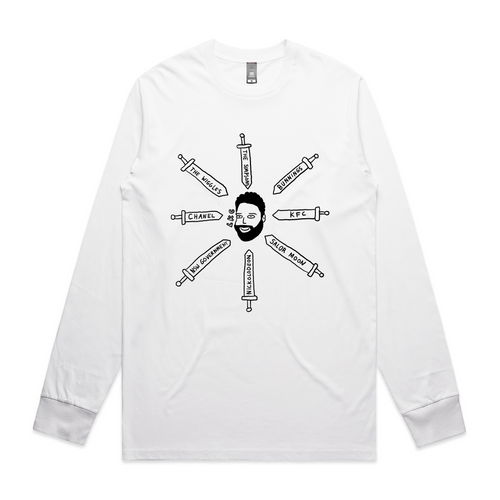 Cease & Desist Tee by Lonely Kids Club. All clothing from our T-shirts to our shorts and hoodies are ethically made, and printed packed and shipped from Sydney.