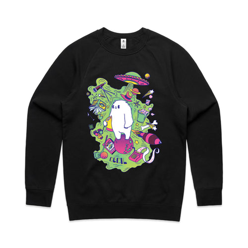 Cecil Hobbies Jumper by Lonely Kids Club. All clothing from our T-shirts to our shorts and hoodies are ethically made, and printed packed and shipped from Sydney.
