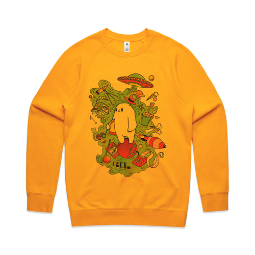 Cecil Hobbies Jumper by Lonely Kids Club. All clothing from our T-shirts to our shorts and hoodies are ethically made, and printed packed and shipped from Sydney.