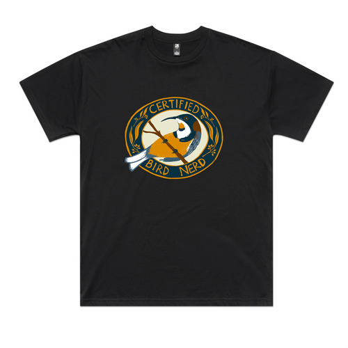 Certified Bird Nerd Oversized Tee by Lonely Kids Club. All clothing from our T-shirts to our shorts and hoodies are ethically made, and printed packed and shipped from Sydney.