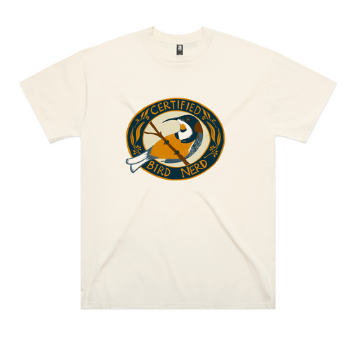 Certified Bird Nerd Oversized Tee by Lonely Kids Club. All clothing from our T-shirts to our shorts and hoodies are ethically made, and printed packed and shipped from Sydney.