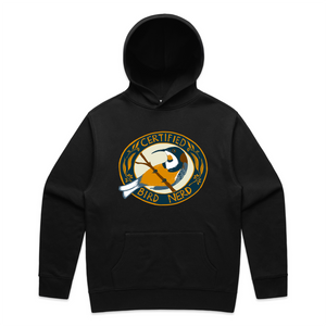 Certified Bird Nerd Hoodie by Lonely Kids Club. All clothing from our T-shirts to our shorts and hoodies are ethically made, and printed packed and shipped from Sydney.