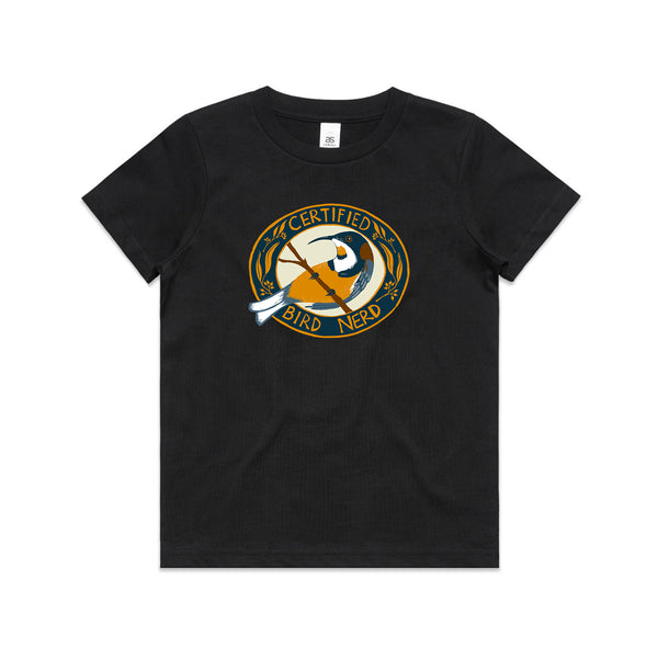 Certified Bird Nerd Kids Tee