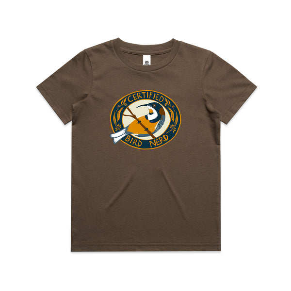 Certified Bird Nerd Kids Tee