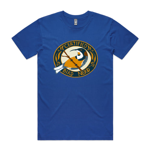 Certified Bird Nerd Tee by Lonely Kids Club. All clothing from our T-shirts to our shorts and hoodies are ethically made, and printed packed and shipped from Sydney.