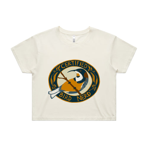 Certified Bird Nerd Tee by Lonely Kids Club. All clothing from our T-shirts to our shorts and hoodies are ethically made, and printed packed and shipped from Sydney.