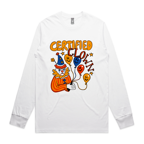 Certified Clown Tee by Lonely Kids Club. All clothing from our T-shirts to our shorts and hoodies are ethically made, and printed packed and shipped from Sydney.
