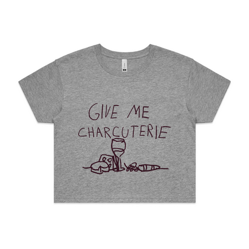 Charcuterie Tee by Lonely Kids Club. All clothing from our T-shirts to our shorts and hoodies are ethically made, and printed packed and shipped from Sydney.