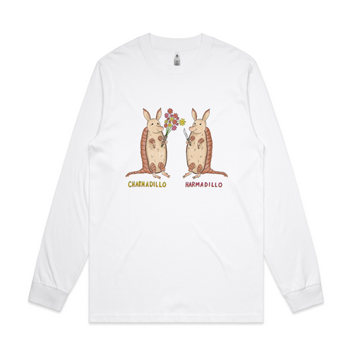 Charmadillo Harmadillo Tee by Lonely Kids Club. All clothing from our T-shirts to our shorts and hoodies are ethically made, and printed packed and shipped from Sydney.