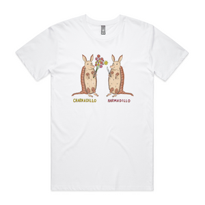 Charmadillo Harmadillo Tee by Lonely Kids Club. All clothing from our T-shirts to our shorts and hoodies are ethically made, and printed packed and shipped from Sydney.