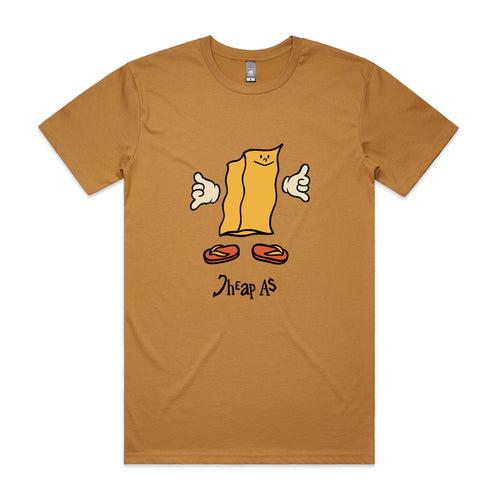 Cheap As Tee by Lonely Kids Club. All clothing from our T-shirts to our shorts and hoodies are ethically made, and printed packed and shipped from Sydney.