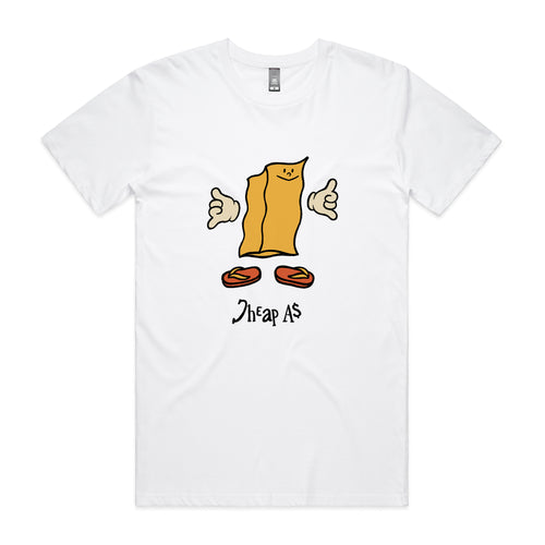 Cheap As Tee by Lonely Kids Club. All clothing from our T-shirts to our shorts and hoodies are ethically made, and printed packed and shipped from Sydney.