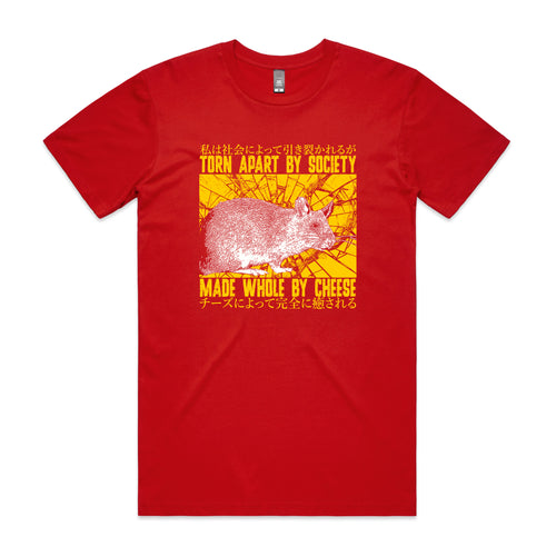 Made Whole By Cheese Tee by Lonely Kids Club. All clothing from our T-shirts to our shorts and hoodies are ethically made, and printed packed and shipped from Sydney.