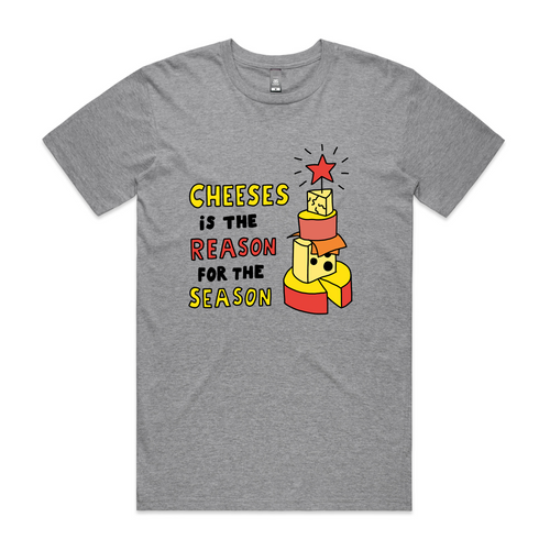 Cheeses Is The Reason Tee by Lonely Kids Club. All clothing from our T-shirts to our shorts and hoodies are ethically made, and printed packed and shipped from Sydney.