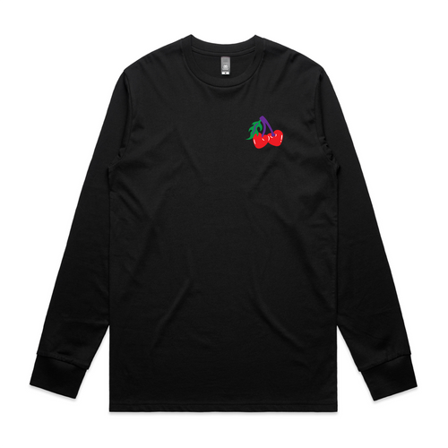 Cherries Tee by Lonely Kids Club. All clothing from our T-shirts to our shorts and hoodies are ethically made, and printed packed and shipped from Sydney.