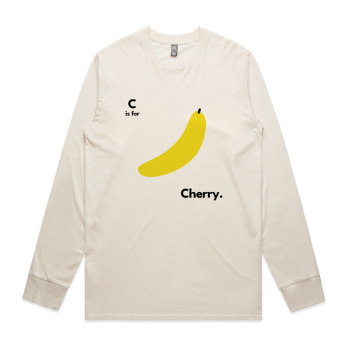 C Is For Cherry Tee by Lonely Kids Club. All clothing from our T-shirts to our shorts and hoodies are ethically made, and printed packed and shipped from Sydney.