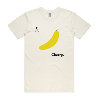 C Is For Cherry Tee by Lonely Kids Club. All clothing from our T-shirts to our shorts and hoodies are ethically made, and printed packed and shipped from Sydney.