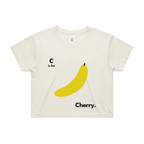 C Is For Cherry Tee by Lonely Kids Club. All clothing from our T-shirts to our shorts and hoodies are ethically made, and printed packed and shipped from Sydney.