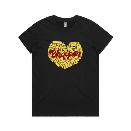 Chippies Tee by Lonely Kids Club. All clothing from our T-shirts to our shorts and hoodies are ethically made, and printed packed and shipped from Sydney.