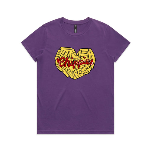 Chippies Tee by Lonely Kids Club. All clothing from our T-shirts to our shorts and hoodies are ethically made, and printed packed and shipped from Sydney.