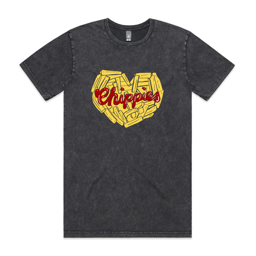 Chippies Tee by Lonely Kids Club. All clothing from our T-shirts to our shorts and hoodies are ethically made, and printed packed and shipped from Sydney.