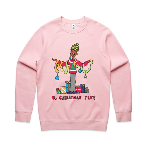Christmas Troy Jumper by Lonely Kids Club. All clothing from our T-shirts to our shorts and hoodies are ethically made, and printed packed and shipped from Sydney.