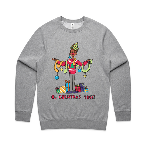 Christmas Troy Jumper by Lonely Kids Club. All clothing from our T-shirts to our shorts and hoodies are ethically made, and printed packed and shipped from Sydney.