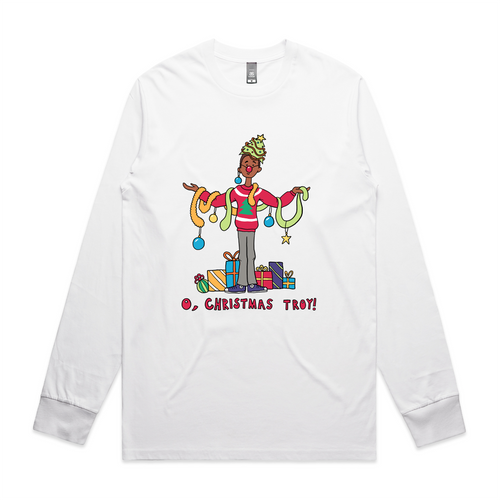 Christmas Troy Tee by Lonely Kids Club. All clothing from our T-shirts to our shorts and hoodies are ethically made, and printed packed and shipped from Sydney.