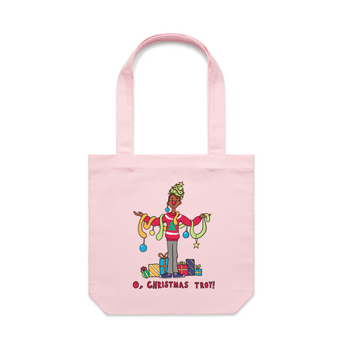 Christmas Troy Tote by Lonely Kids Club. All clothing from our T-shirts to our shorts and hoodies are ethically made, and printed packed and shipped from Sydney.
