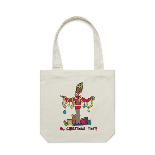 Christmas Troy Tote by Lonely Kids Club. All clothing from our T-shirts to our shorts and hoodies are ethically made, and printed packed and shipped from Sydney.