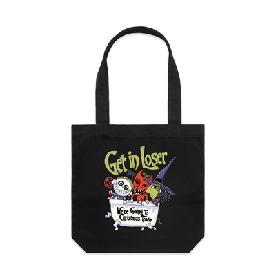Christmas Town Tote by Lonely Kids Club. All clothing from our T-shirts to our shorts and hoodies are ethically made, and printed packed and shipped from Sydney.