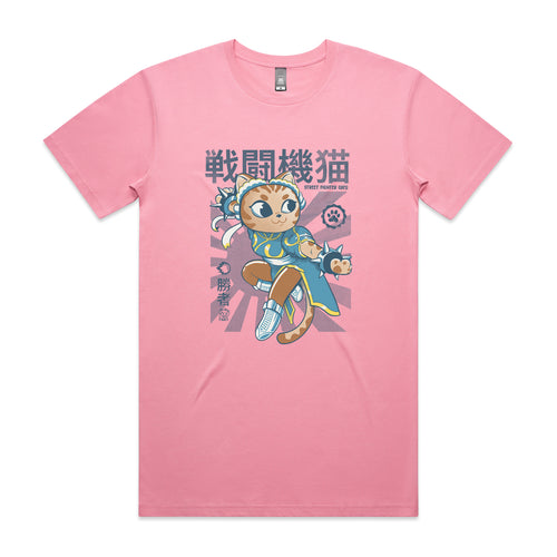 Chunli Cat Tee by Lonely Kids Club. All clothing from our T-shirts to our shorts and hoodies are ethically made, and printed packed and shipped from Sydney.