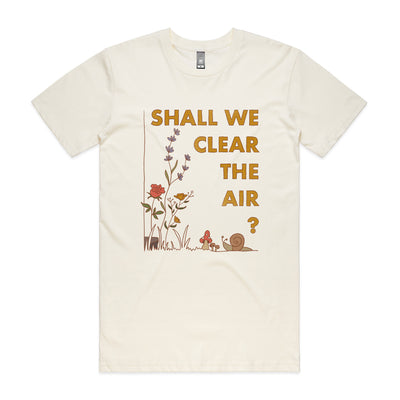 Clear The Air Tee by Lonely Kids Club. All clothing from our T-shirts to our shorts and hoodies are ethically made, and printed packed and shipped from Sydney.