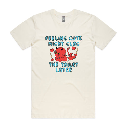 Clog The Toilet Tee by Lonely Kids Club. All clothing from our T-shirts to our shorts and hoodies are ethically made, and printed packed and shipped from Sydney.