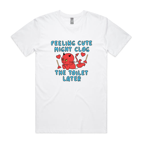 Clog The Toilet Tee by Lonely Kids Club. All clothing from our T-shirts to our shorts and hoodies are ethically made, and printed packed and shipped from Sydney.