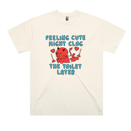 Clog The Toilet Tee by Lonely Kids Club. All clothing from our T-shirts to our shorts and hoodies are ethically made, and printed packed and shipped from Sydney.
