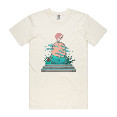 Cockatoo Portal Tee by Lonely Kids Club. All clothing from our T-shirts to our shorts and hoodies are ethically made, and printed packed and shipped from Sydney.