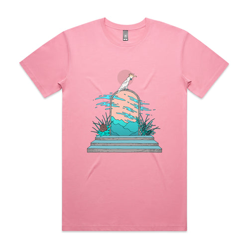 Cockatoo Portal Tee by Lonely Kids Club. All clothing from our T-shirts to our shorts and hoodies are ethically made, and printed packed and shipped from Sydney.