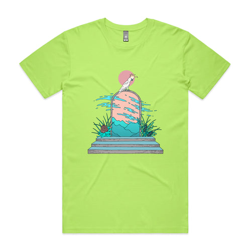 Cockatoo Portal Tee by Lonely Kids Club. All clothing from our T-shirts to our shorts and hoodies are ethically made, and printed packed and shipped from Sydney.
