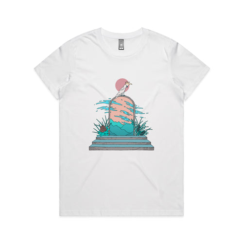 Cockatoo Portal Tee by Lonely Kids Club. All clothing from our T-shirts to our shorts and hoodies are ethically made, and printed packed and shipped from Sydney.