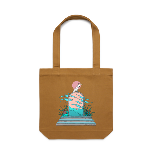 Cockatoo Portal Tote by Lonely Kids Club. All clothing from our T-shirts to our shorts and hoodies are ethically made, and printed packed and shipped from Sydney.