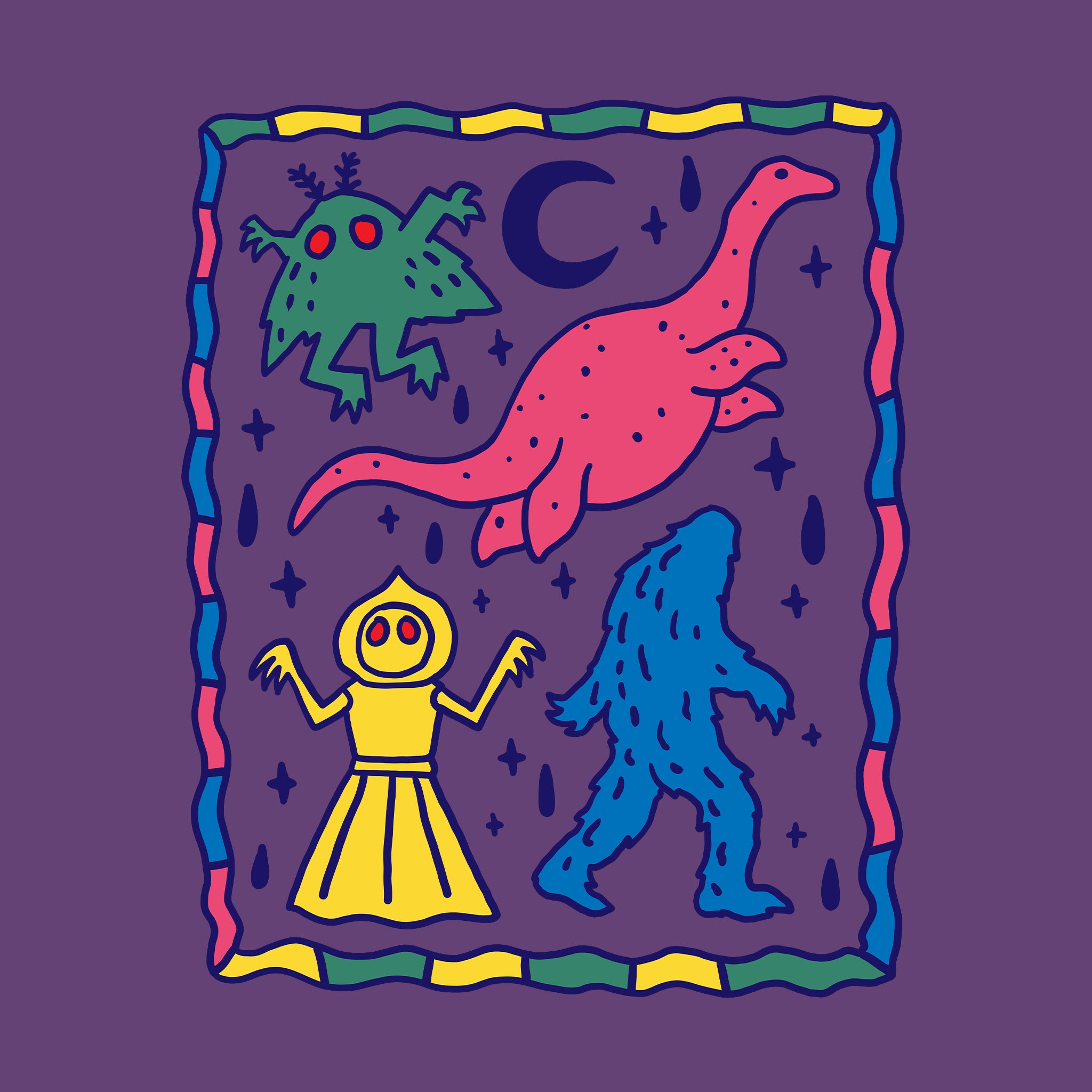 Colourful Cryptids Tee