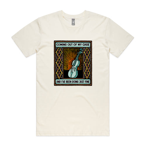 Coming Out Of My Cage Tee by Lonely Kids Club. All clothing from our T-shirts to our shorts and hoodies are ethically made, and printed packed and shipped from Sydney.