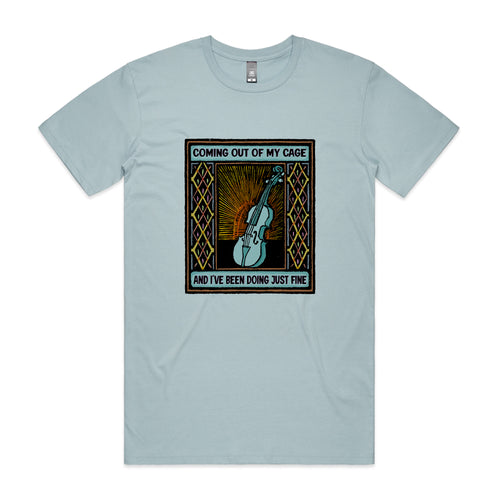 Coming Out Of My Cage Tee by Lonely Kids Club. All clothing from our T-shirts to our shorts and hoodies are ethically made, and printed packed and shipped from Sydney.