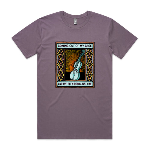 Coming Out Of My Cage Tee by Lonely Kids Club. All clothing from our T-shirts to our shorts and hoodies are ethically made, and printed packed and shipped from Sydney.