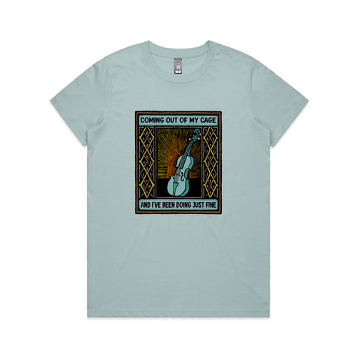 Coming Out Of My Cage Tee by Lonely Kids Club. All clothing from our T-shirts to our shorts and hoodies are ethically made, and printed packed and shipped from Sydney.