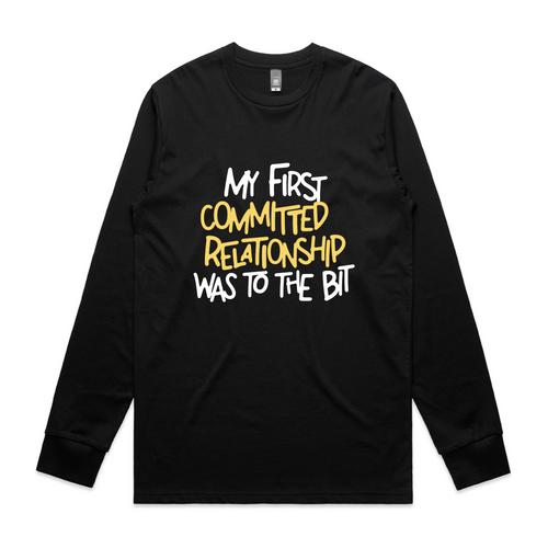 Committed Relationship Tee by Lonely Kids Club. All clothing from our T-shirts to our shorts and hoodies are ethically made, and printed packed and shipped from Sydney.