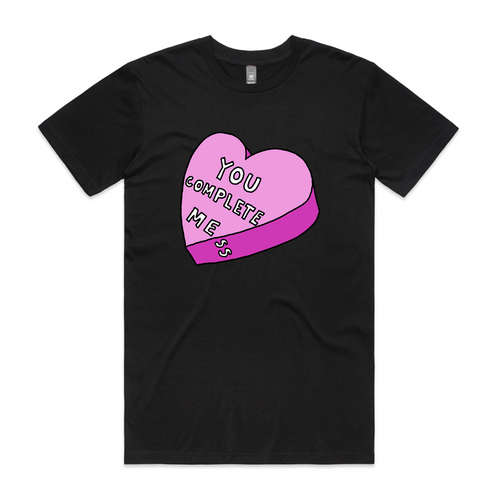 Complete Mess Tee by Lonely Kids Club. All clothing from our T-shirts to our shorts and hoodies are ethically made, and printed packed and shipped from Sydney.