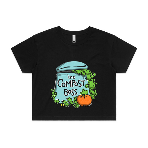 Compost Boss Tee by Lonely Kids Club. All clothing from our T-shirts to our shorts and hoodies are ethically made, and printed packed and shipped from Sydney.