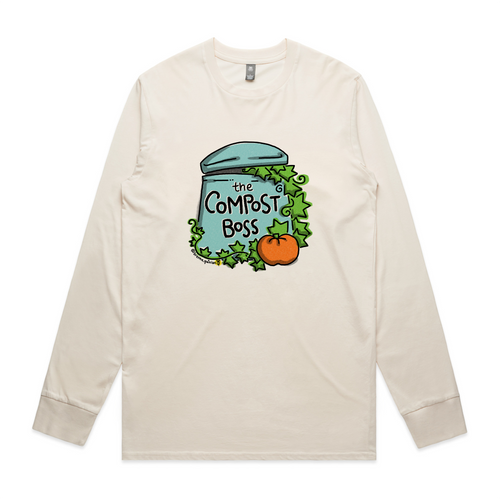 Compost Boss Tee by Lonely Kids Club. All clothing from our T-shirts to our shorts and hoodies are ethically made, and printed packed and shipped from Sydney.